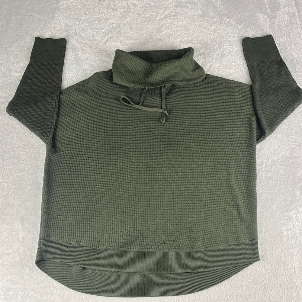 Cynthia Rowley Women's size‎ 1X Forest Green Cowl Neck Sweater NWT
